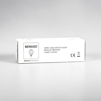 Verpackung des Kabels mit LED, 5 m, von Benago Lights